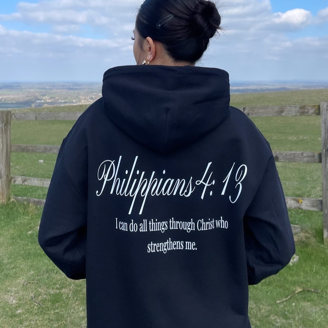 PHILIPPIANS 4:13 HOODIE - BLACK