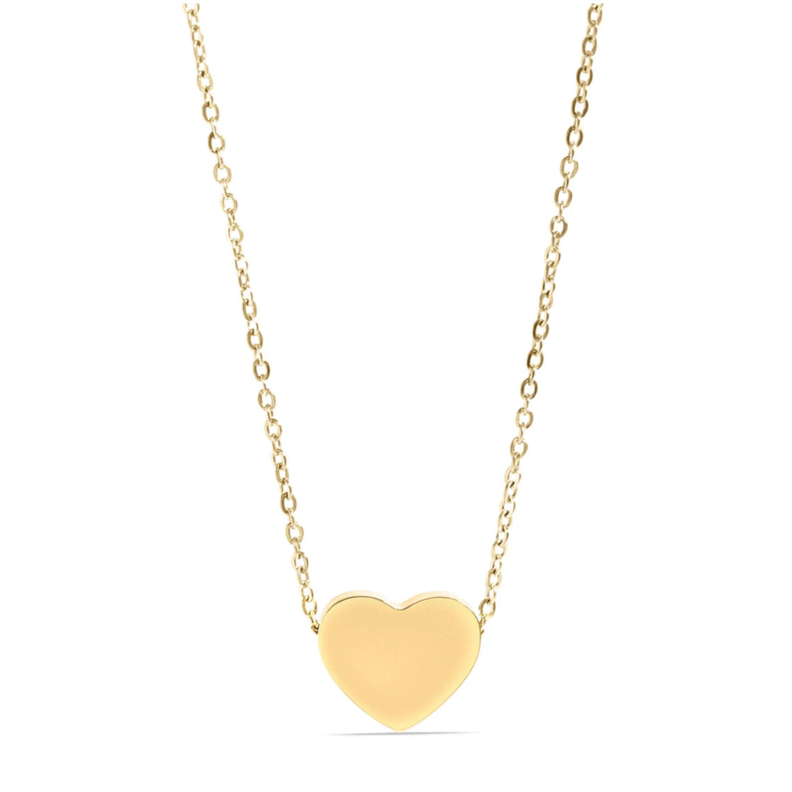 Engravable Heart Necklace in Gold