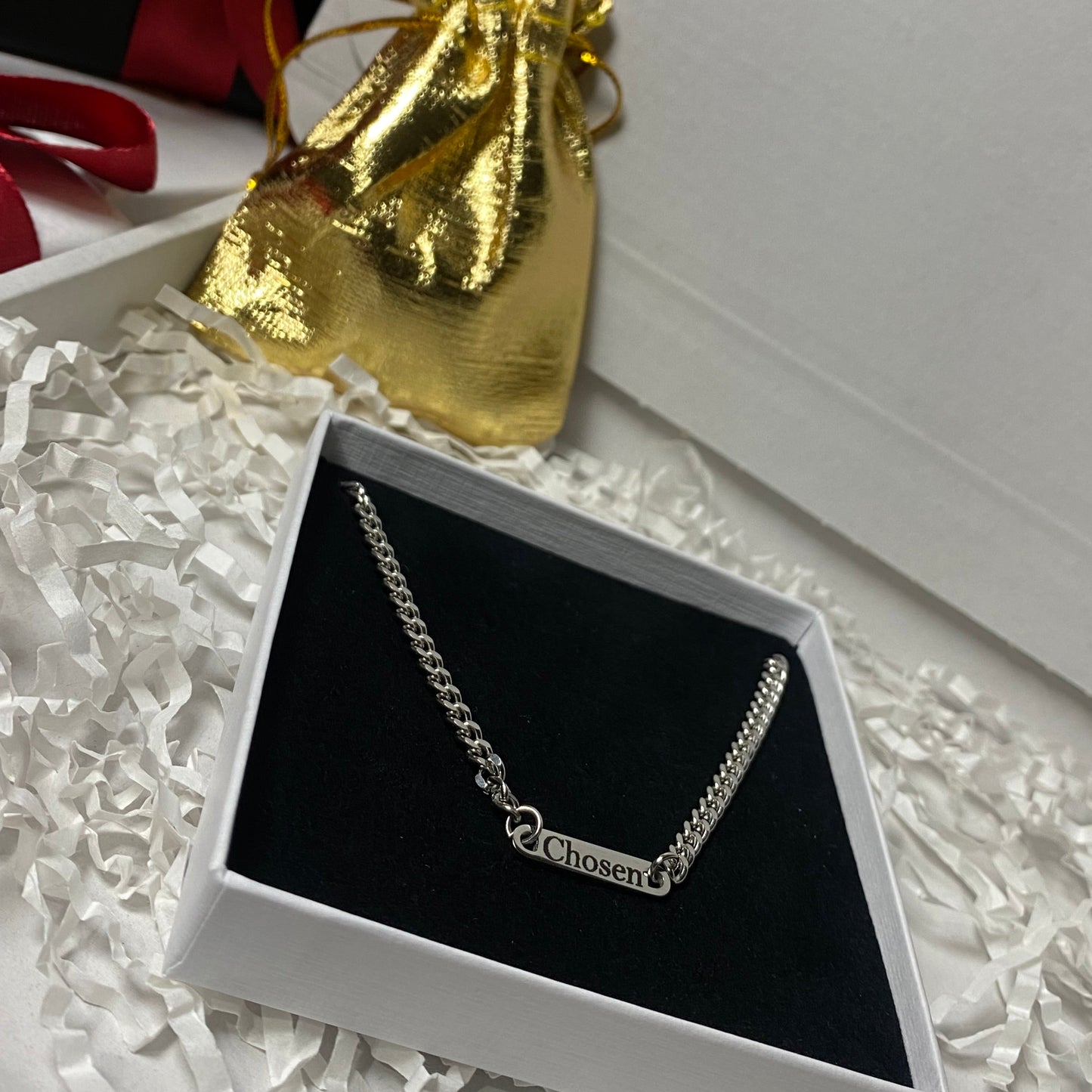 Engravable Curb Chain Bar Necklace