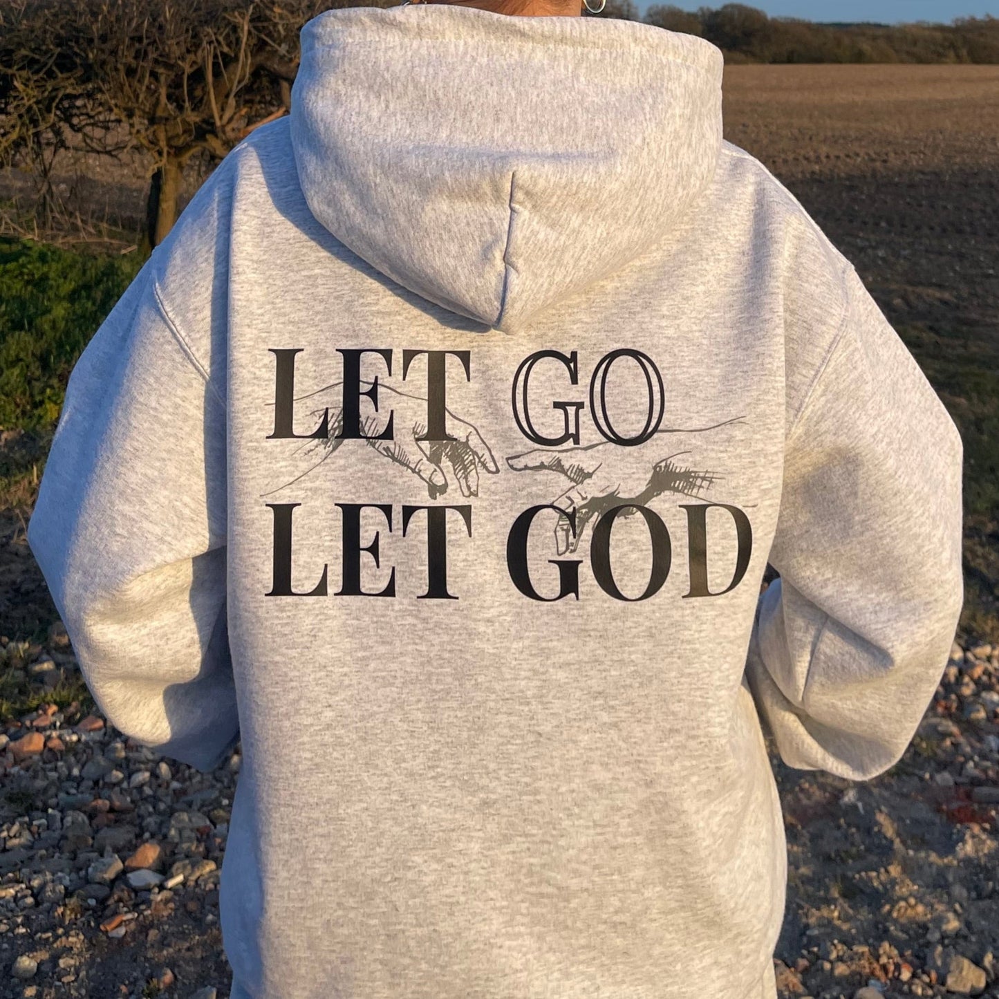 LET GO LET GOD HOODIE - ASH GREY