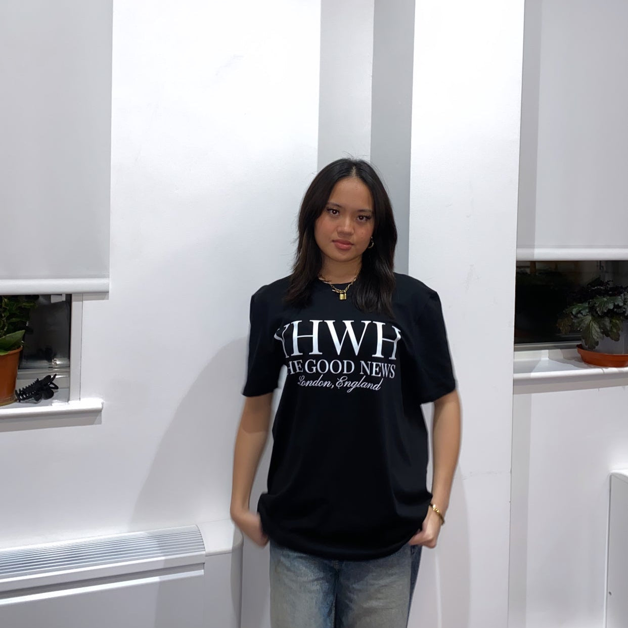 YHWH THE GOOD NEWS TEE - BLACK