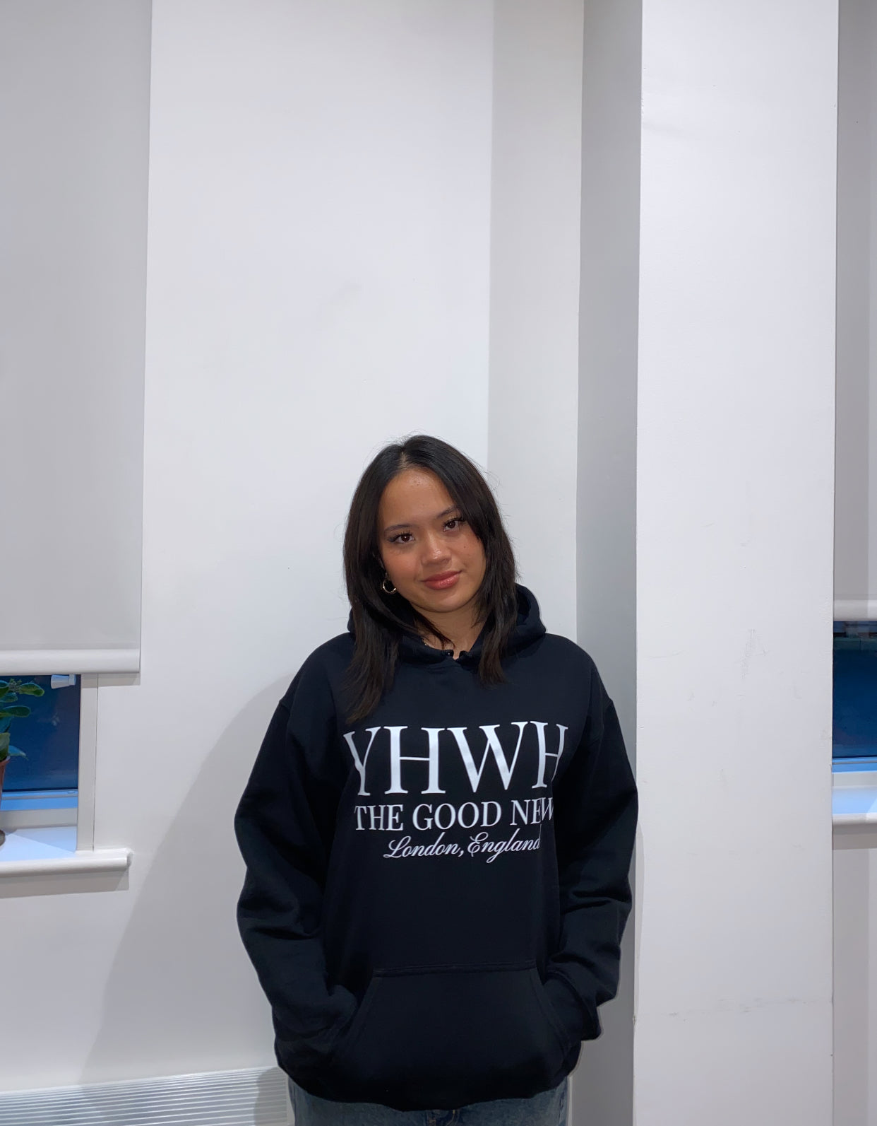YHWH THE GOOD NEWS HOODIE - BLACK