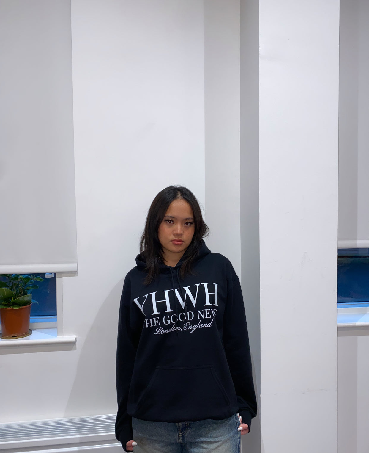 YHWH THE GOOD NEWS HOODIE - BLACK