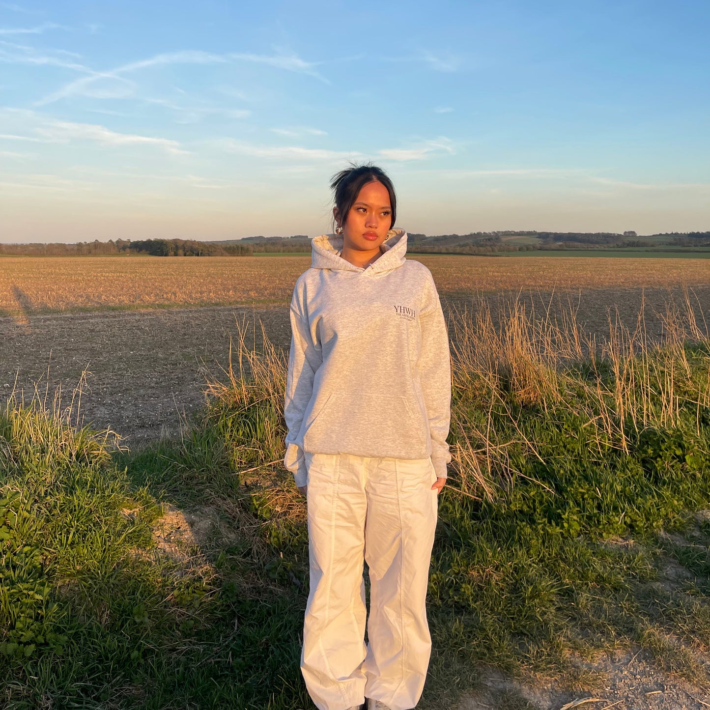 ALL FOR HIS GLORY HOODIE - ASH GREY