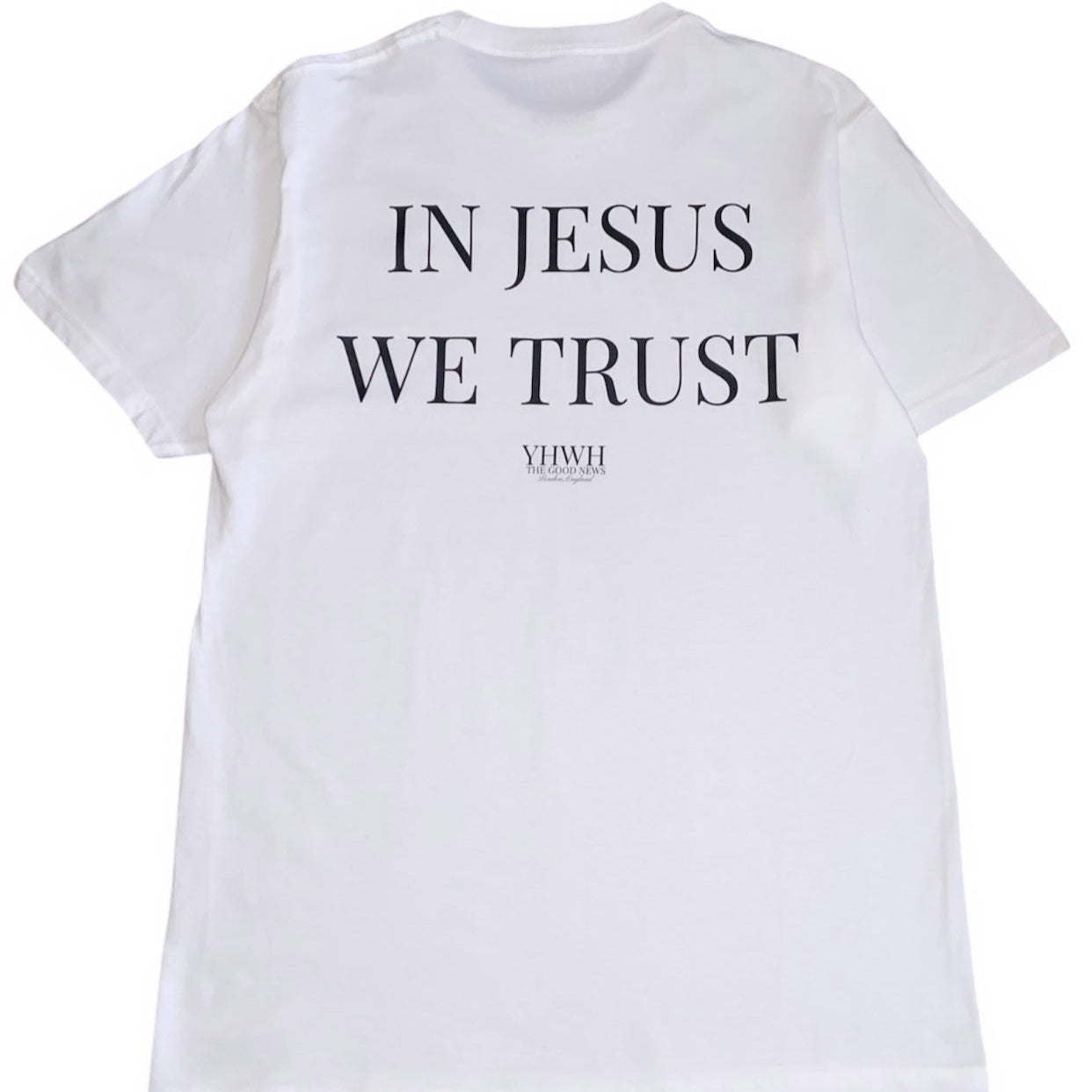 IN JESUS WE TRUST TEE - WHITE