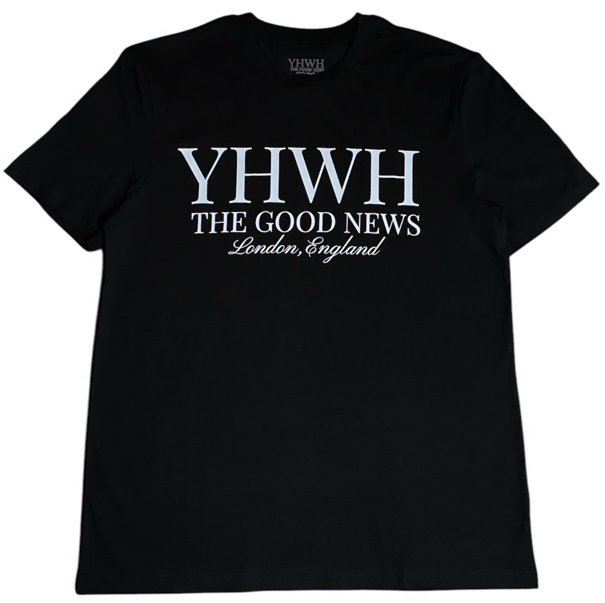 YHWH THE GOOD NEWS TEE - BLACK