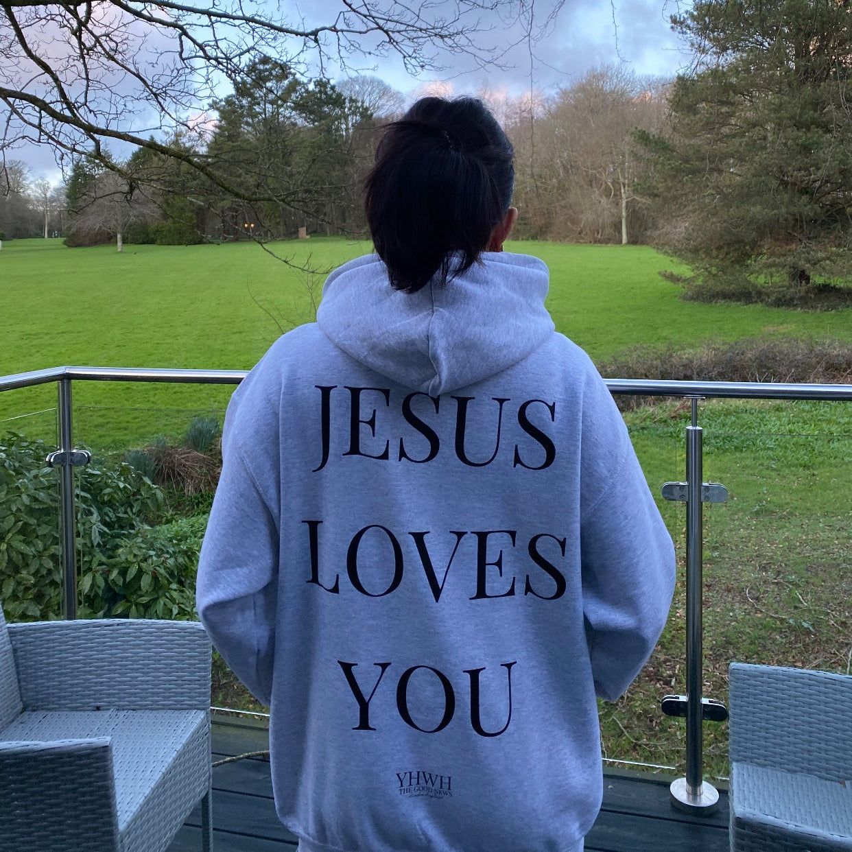 JESUS LOVES YOU HOODIE - ASH GREY