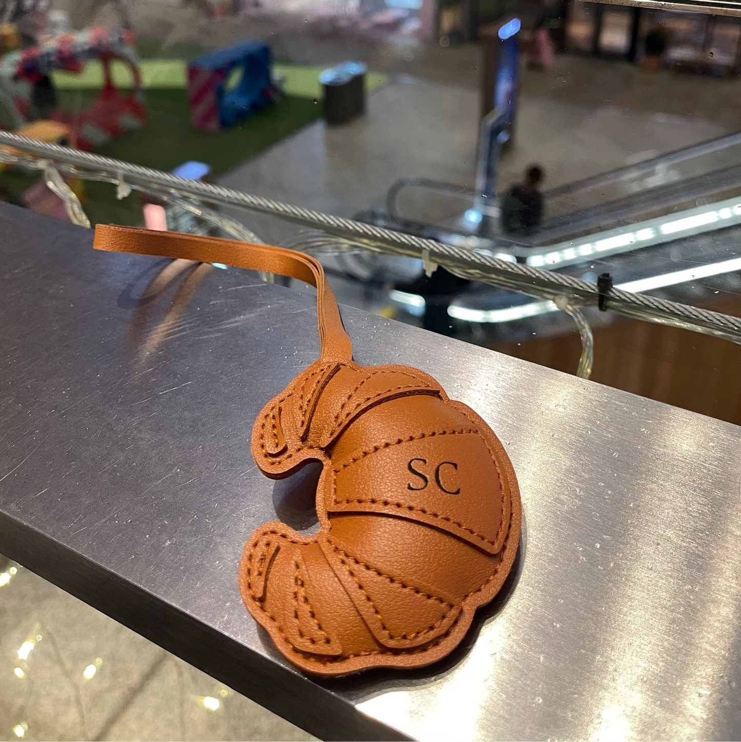 Croissant Bag Charm – Caramel