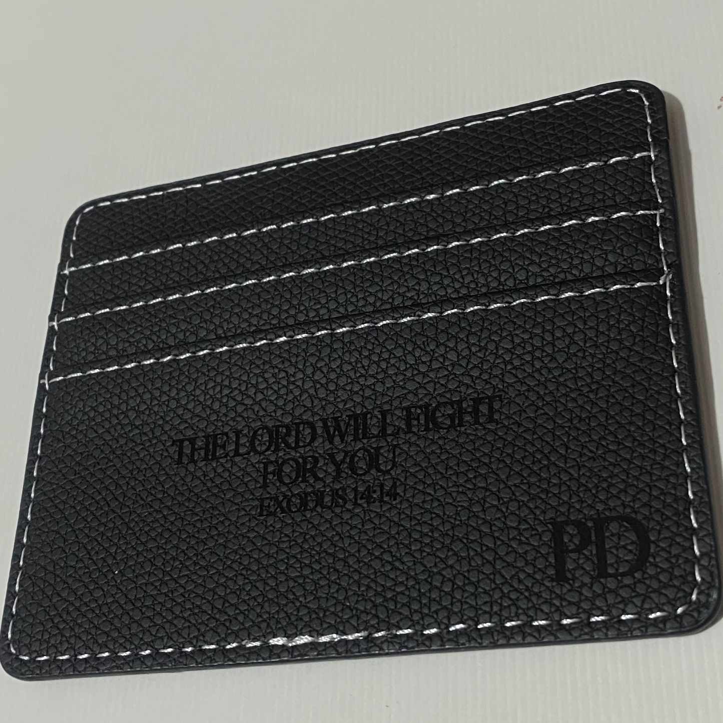 Personalised Covenant Slim Card Holder - Midnight Black