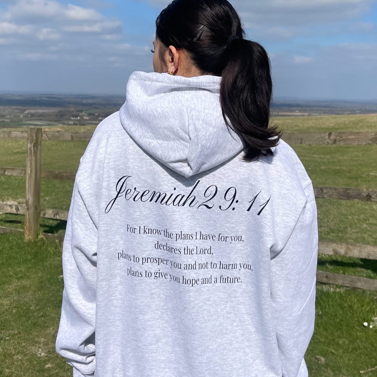 JEREMIAH 29:11 HOODIE - ASH GREY