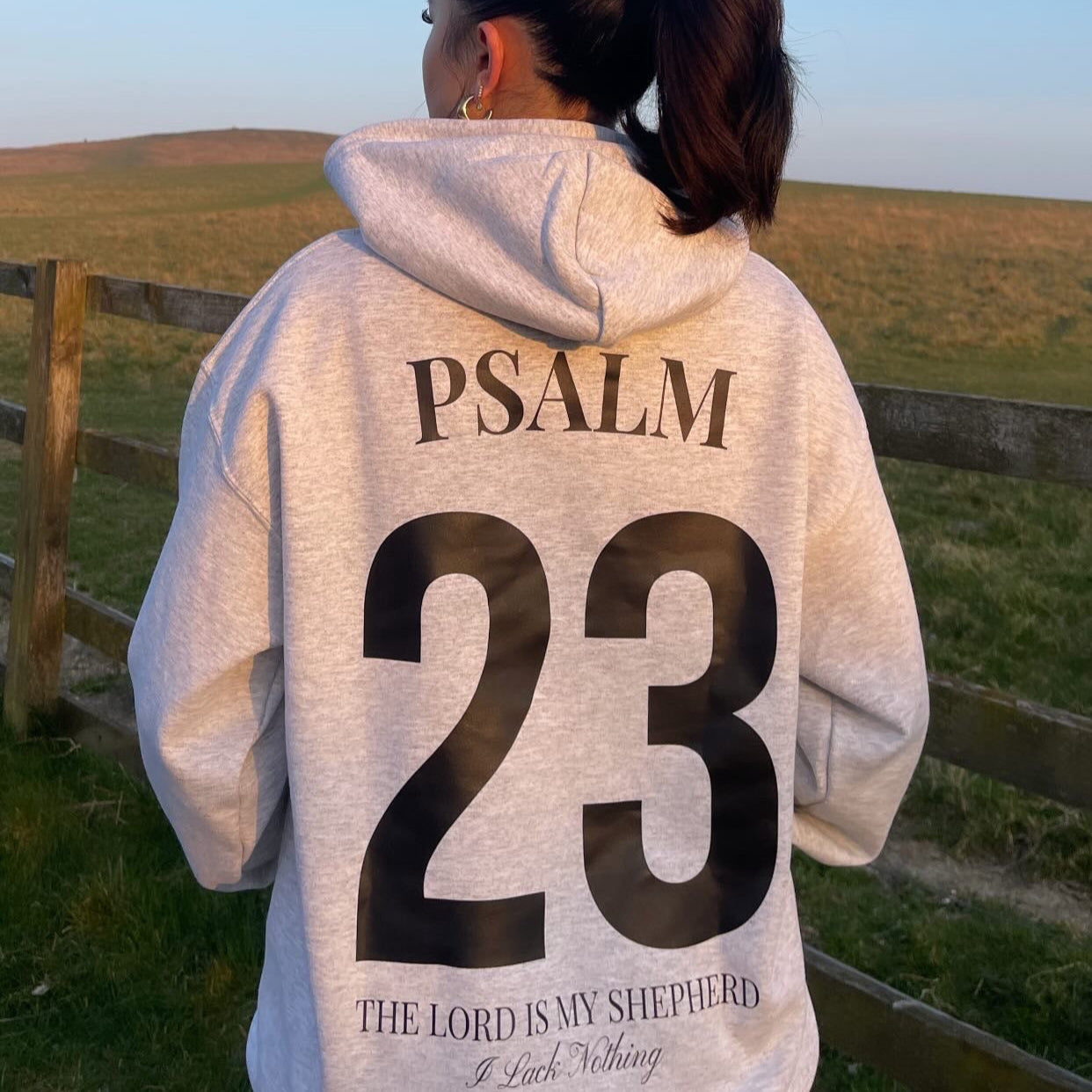 PSALM 23 HOODIE - ASH GREY