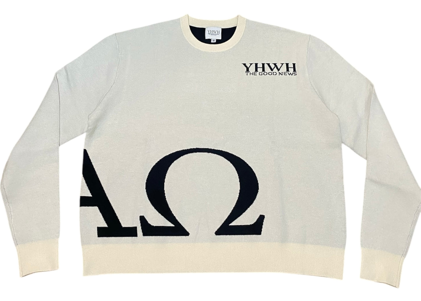 THE ALPHA AND THE OMEGA KNIT SWEATER - IVORY