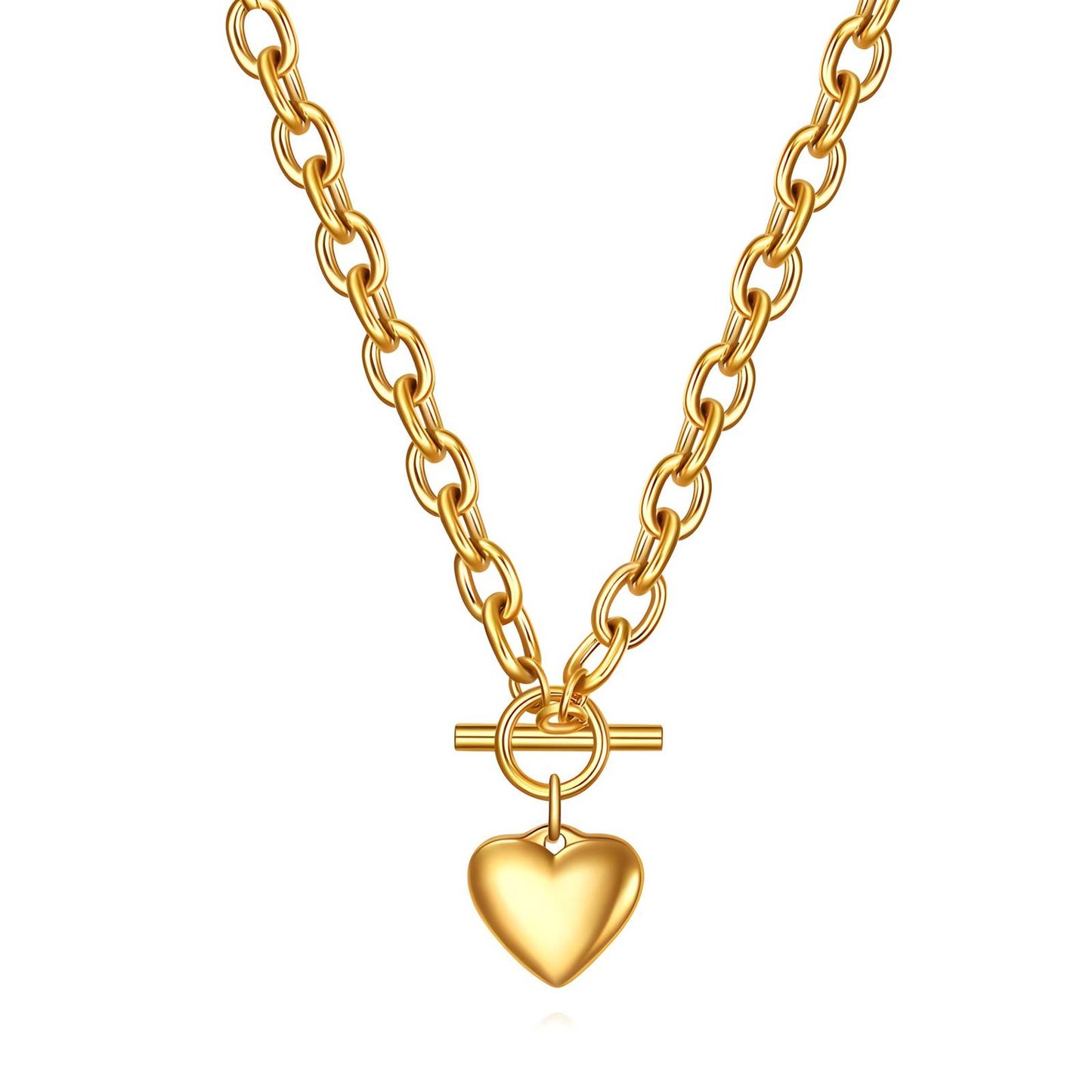 Forever Yours Heart T Bar Necklace