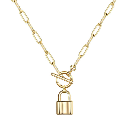 Infinite Lock T Bar Necklace