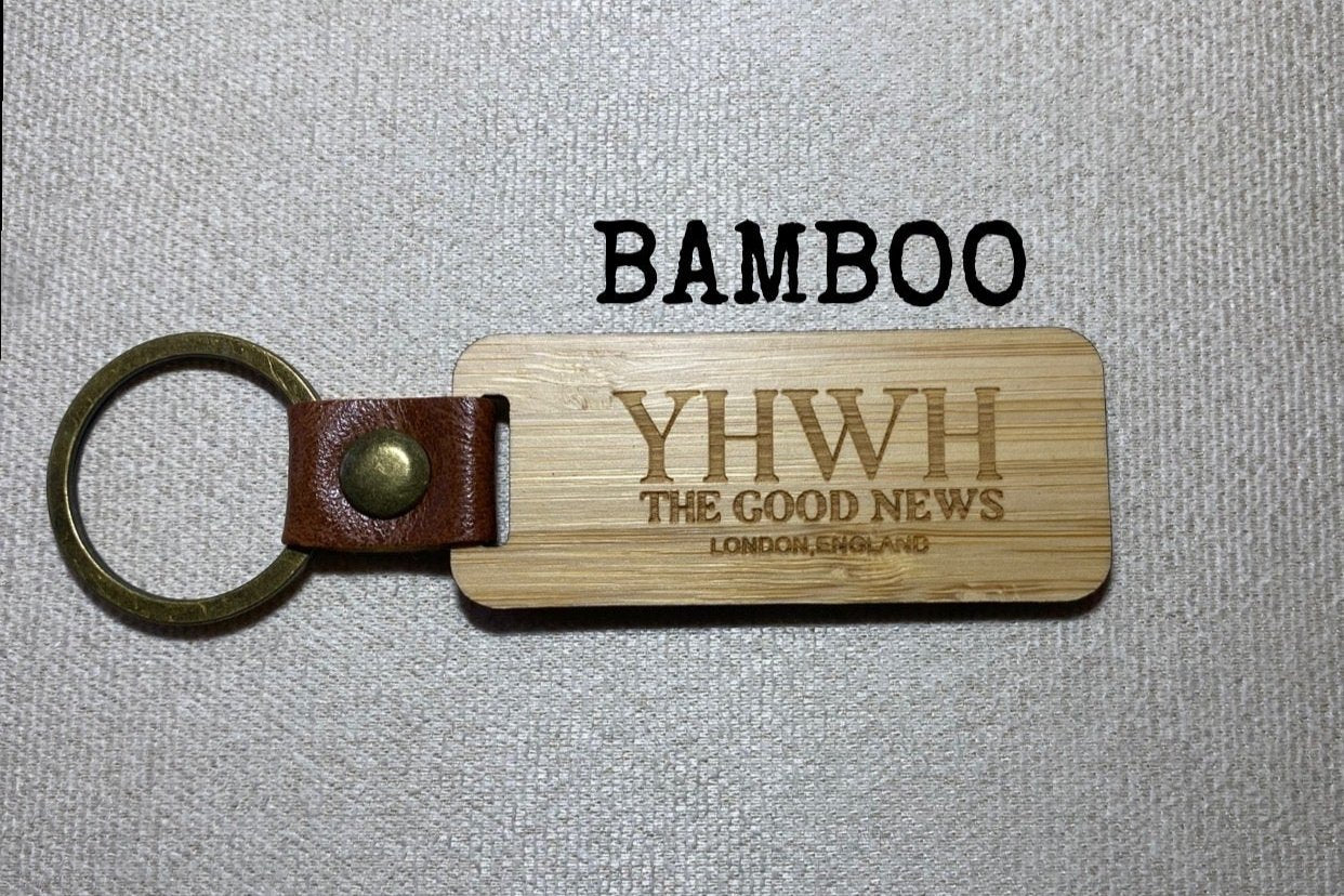 YHWH THE GOOD NEWS Wood Keychain