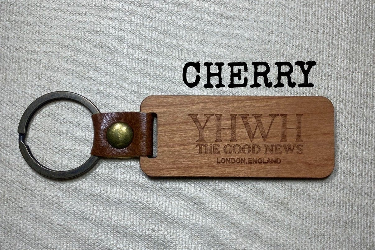 YHWH THE GOOD NEWS Wood Keychain