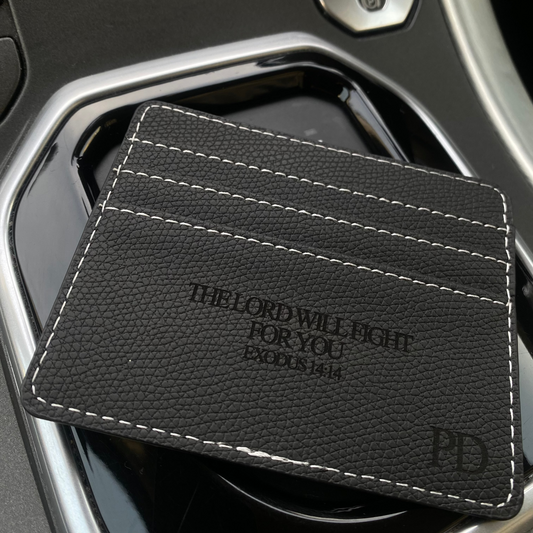 Personalised Covenant Slim Card Holder - Midnight Black