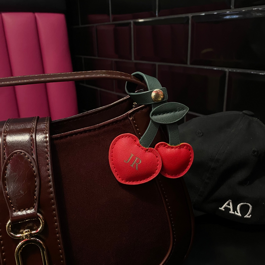 Duo Cherry Bag Charm - Scarlet