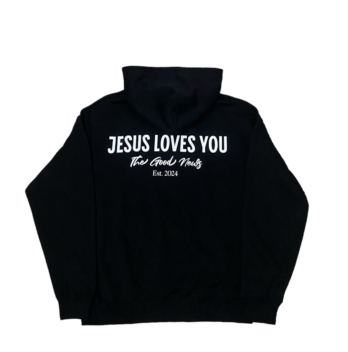 JESUS LOVES YOU HOODIE - BLACK