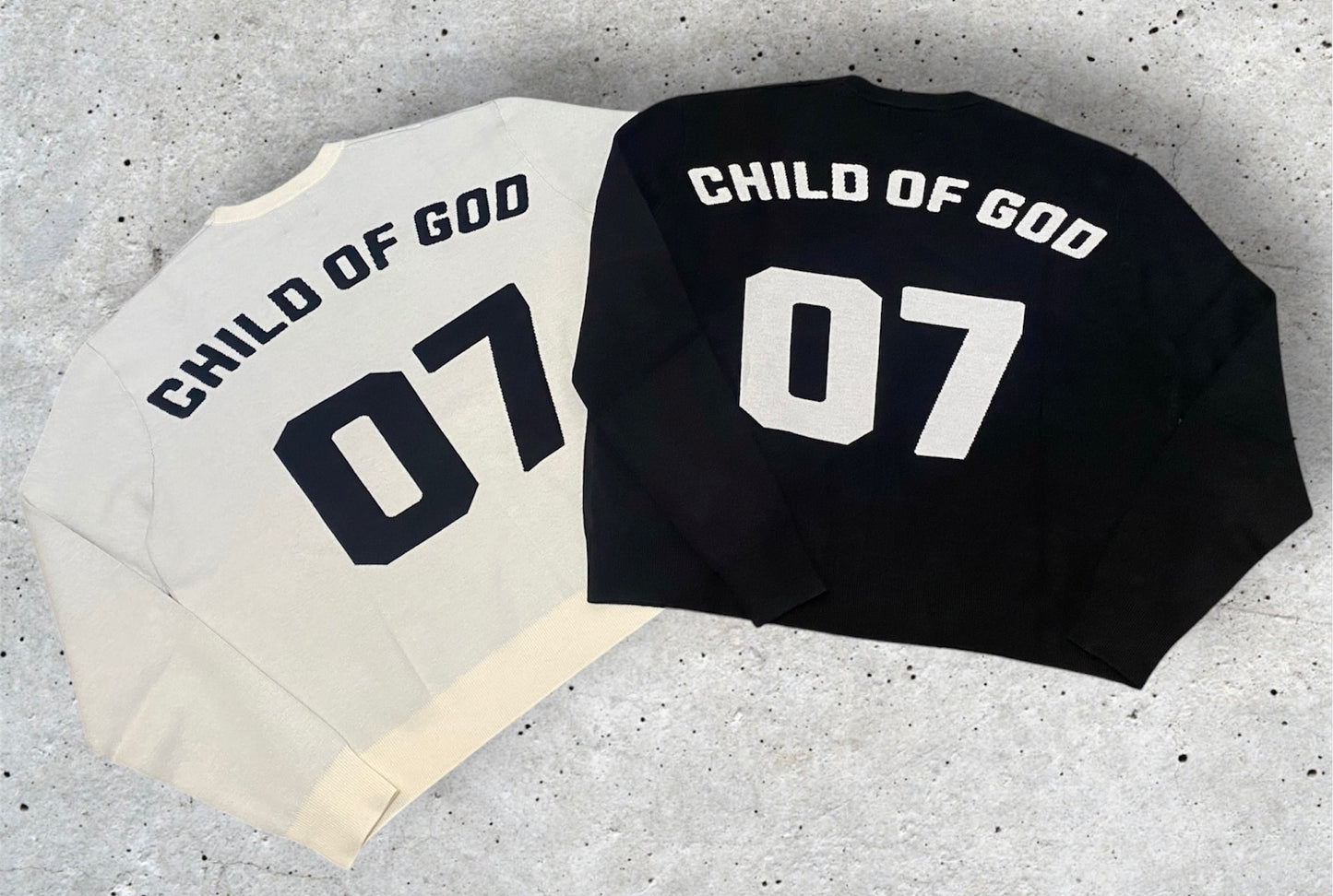 CHILD OF GOD KNIT SWEATER - BLACK