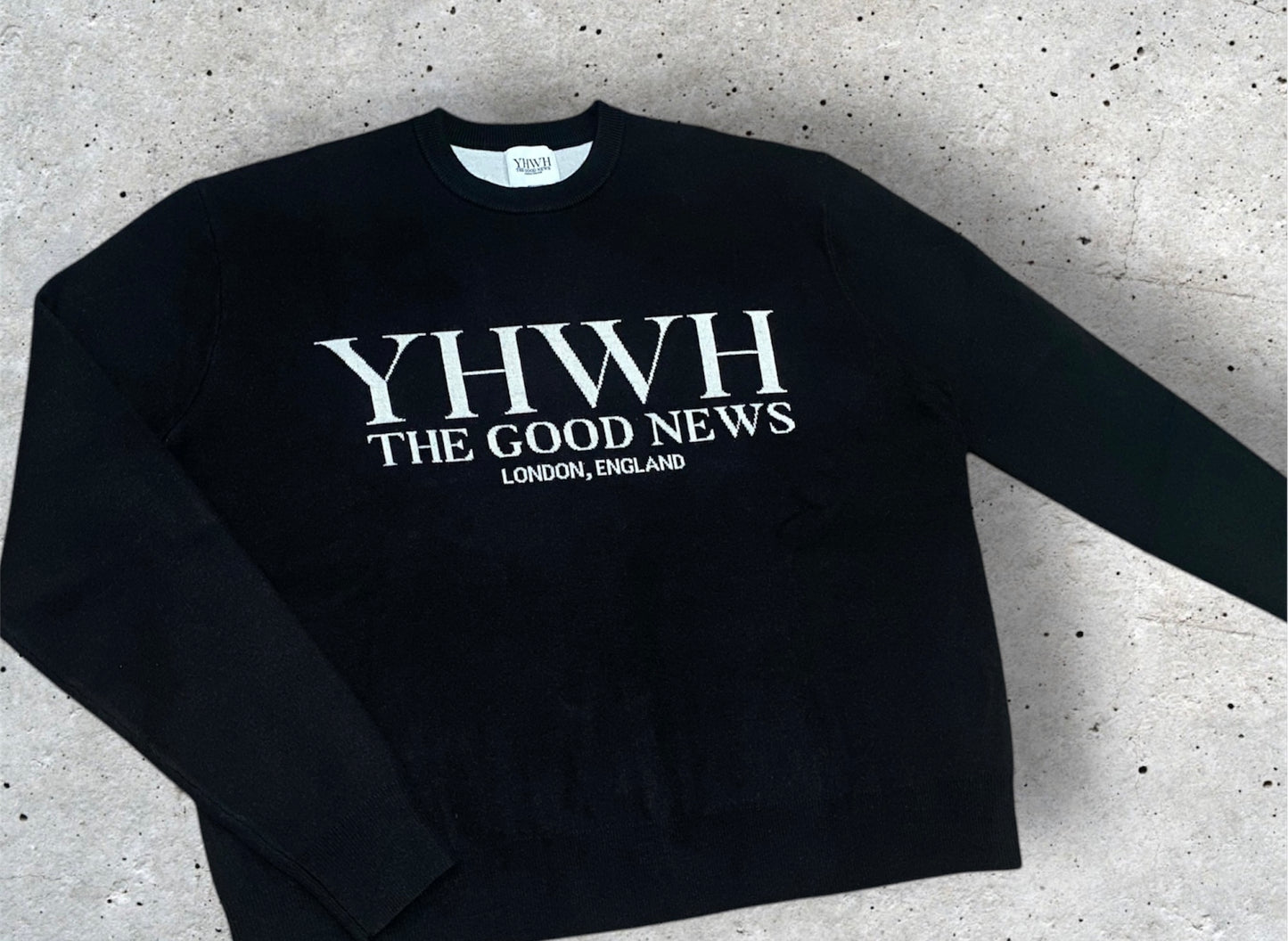 CHILD OF GOD KNIT SWEATER - BLACK